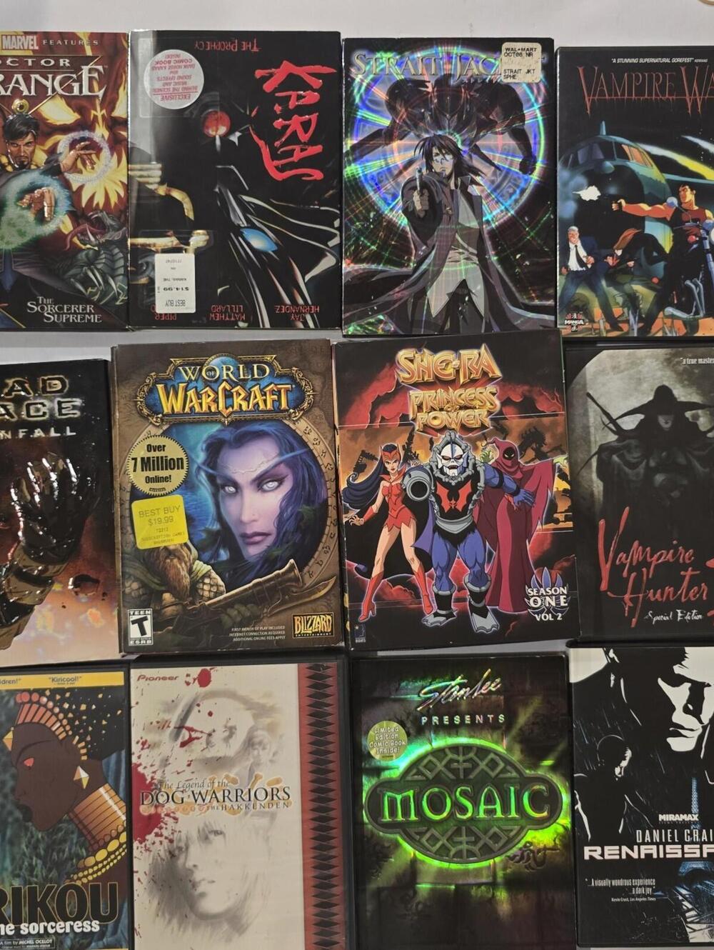 12 DVD Lot 17 Discs Anime Sci-Fi She-Ra Warcraft Mint Complete Collection